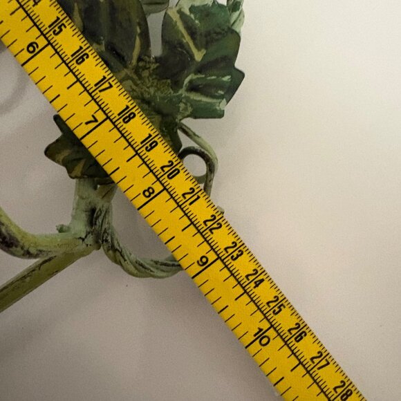 Vintage Green Metal Easel Stand Cookbook Picture Plate Holder Grapes Leaf 20 in - Picture 4 of 8